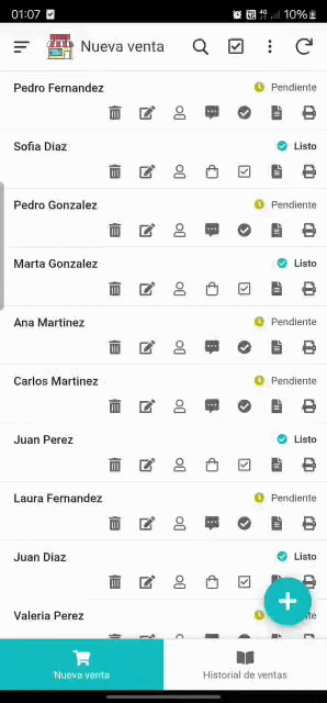 Punto de venta y carrito